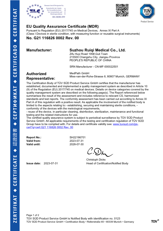 MDR CE Certificate