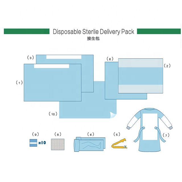 Disposable sterile delivery surgical pack