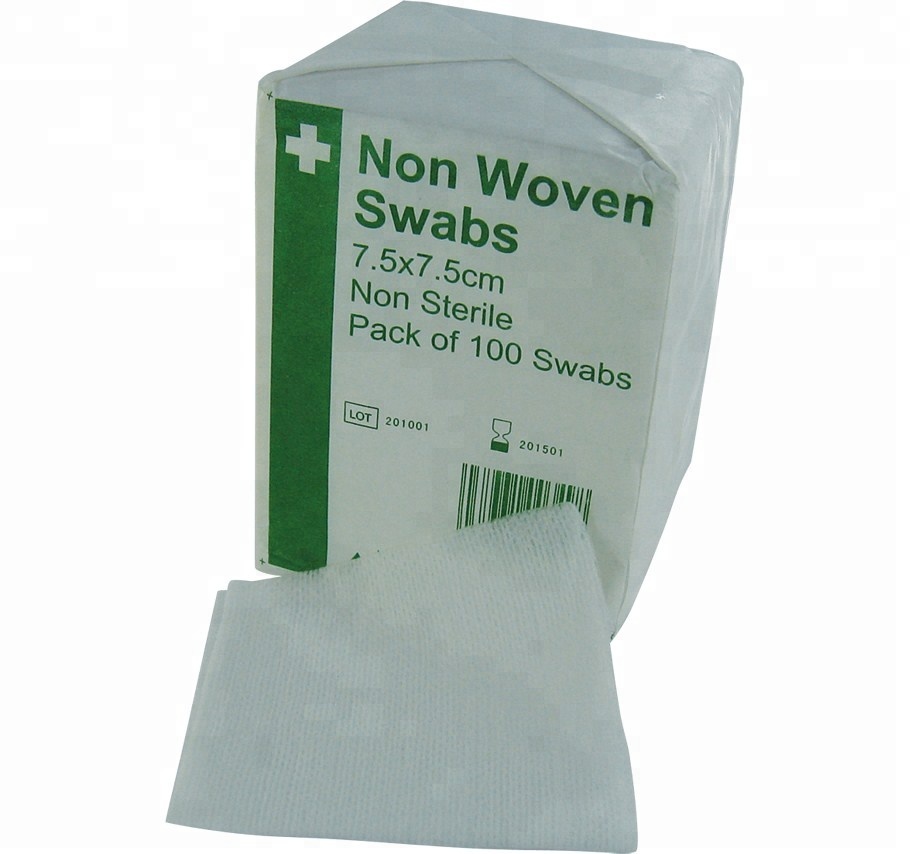 Medical sterile/not sterile non woven absorbent swabs with CE,ISO