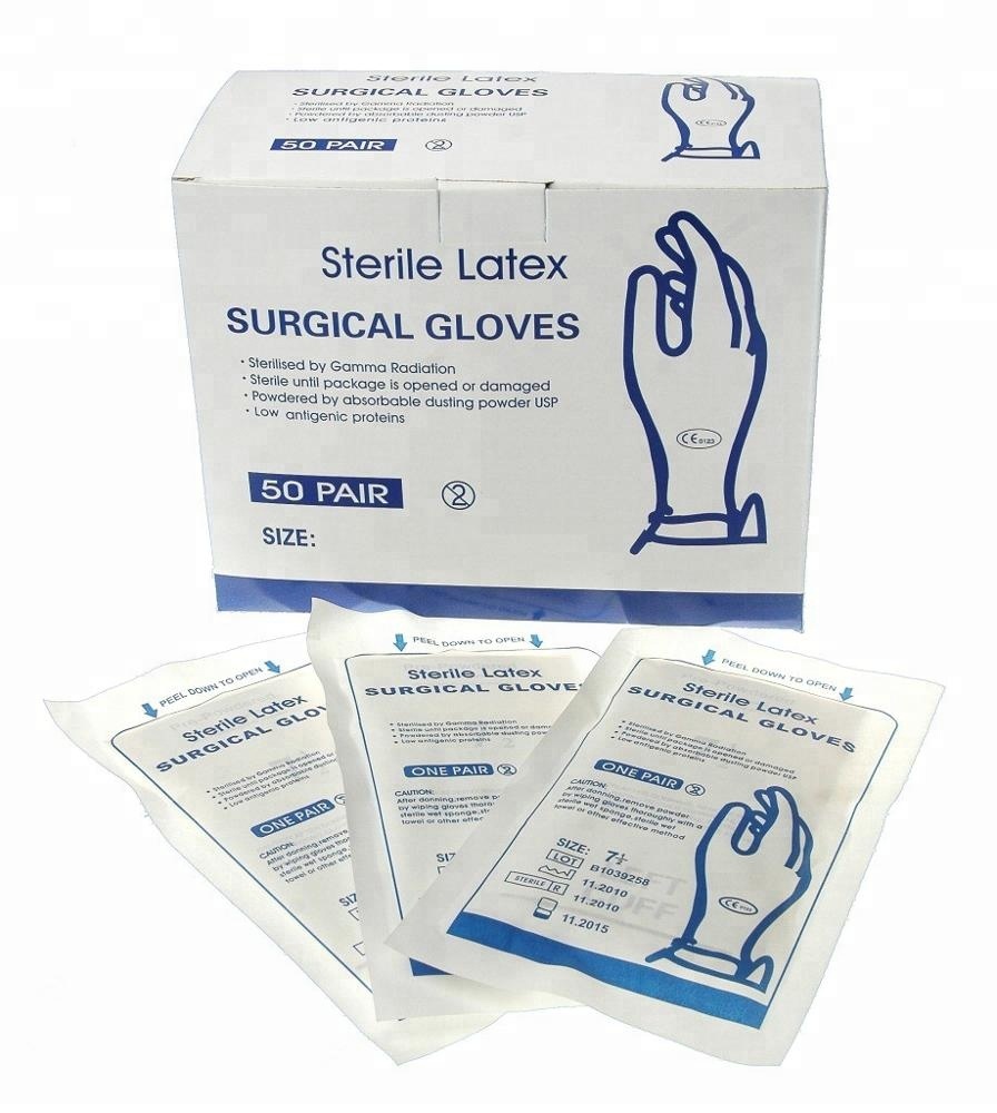 Disposable Powdered/Powder Free Sterile Surgical Latex Gloves