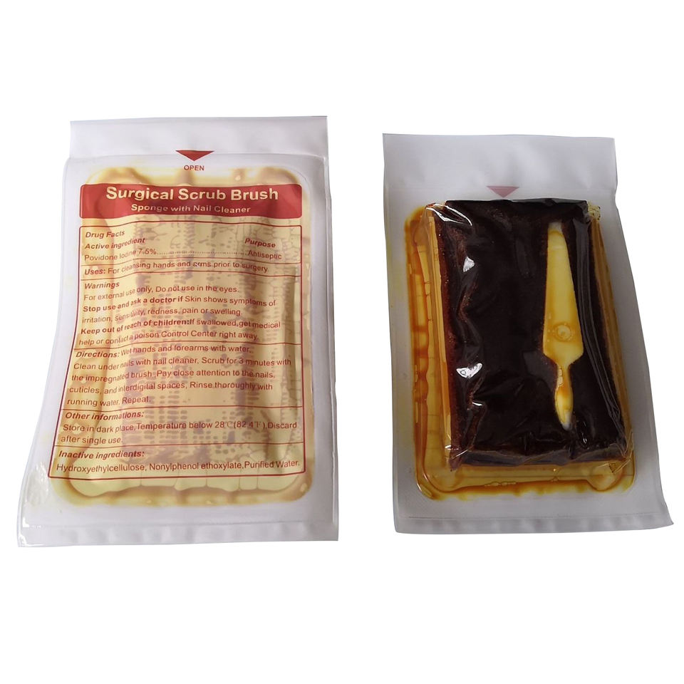 Disposable Sterile Scrub Brush with 4% Chlorhexidine