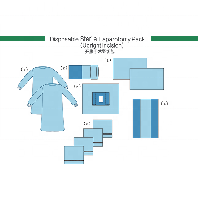 Disposable Sterile Surgical Drapes laparotomy drapes pack/upright incision